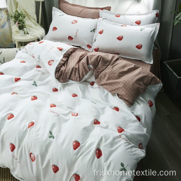 Housse de couette mignonne en soie et coton